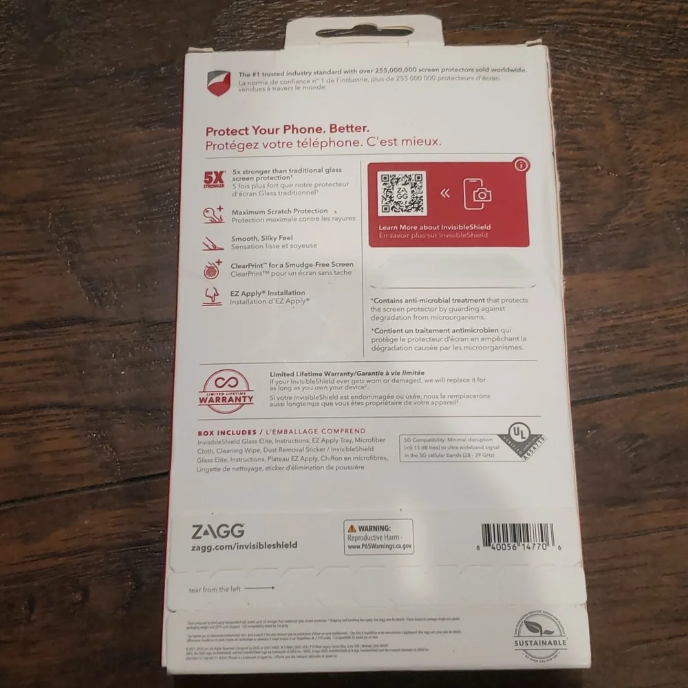 ZAAG Apple iPhone 13/13 Pro InvisibleSheild Glass Elite Screen Protector